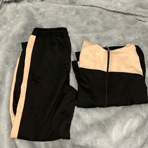 Ru-Bis Collection training jacket with matching pants! Black and Tan